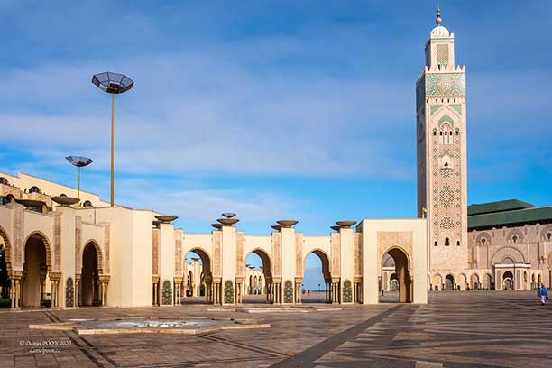 Vue sur la mosquée Hassan II à Casablanca